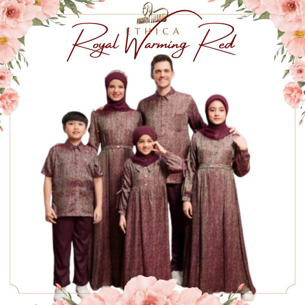 ETHICA ROYAL WARMING RED / sarimbit ethica 2026 / gamis motif / sarimbit lebaran 2026