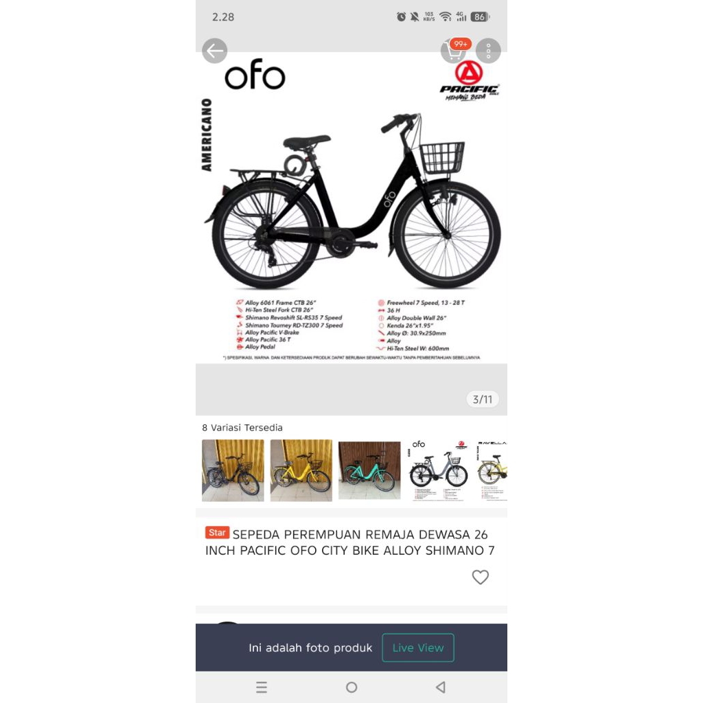 sepeda ofo americano