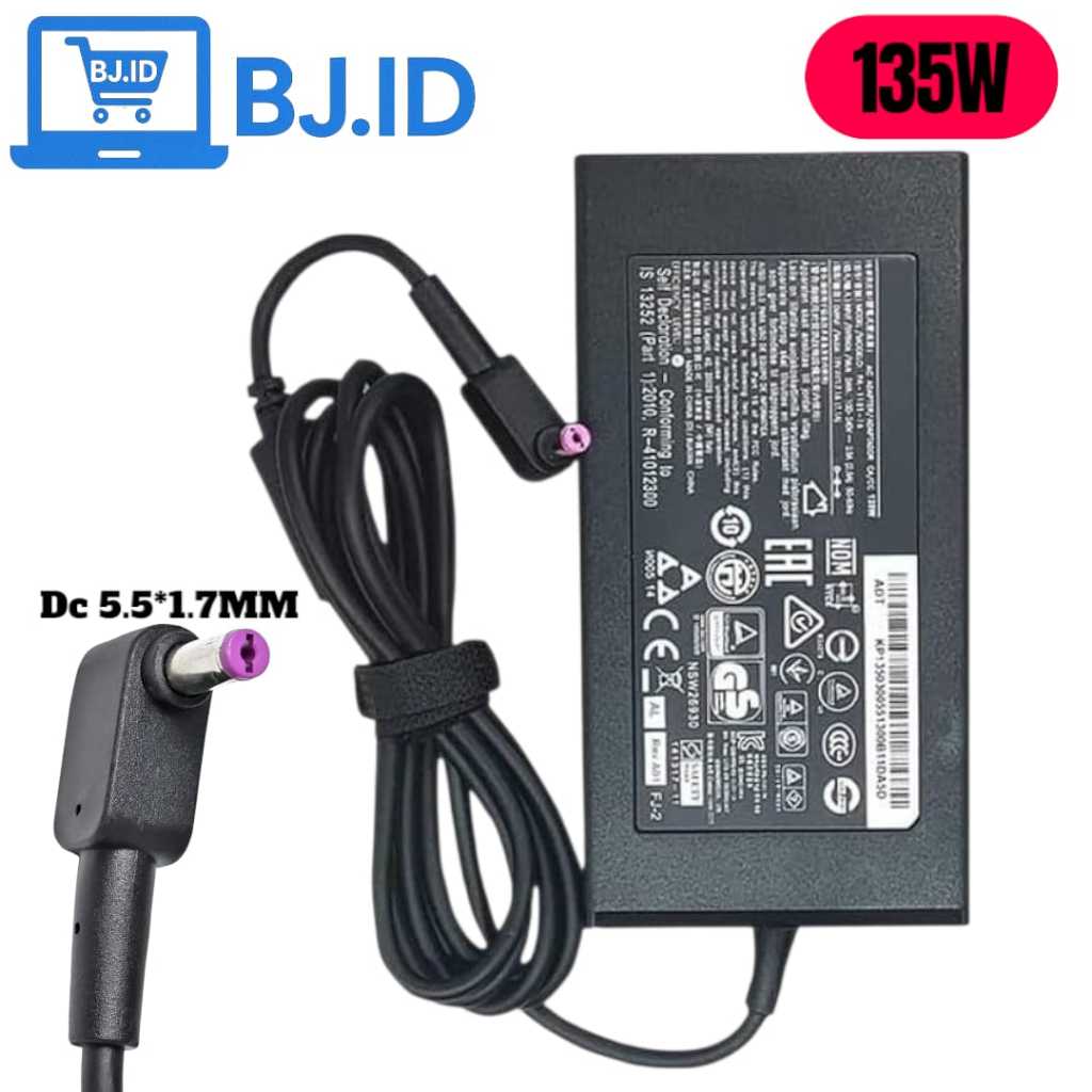 Charger Mini Pc Acer Veriton N4640G N4660G N6640G Z4640G Z4820G Z6820G Adaptor 19V 7.1A 135W