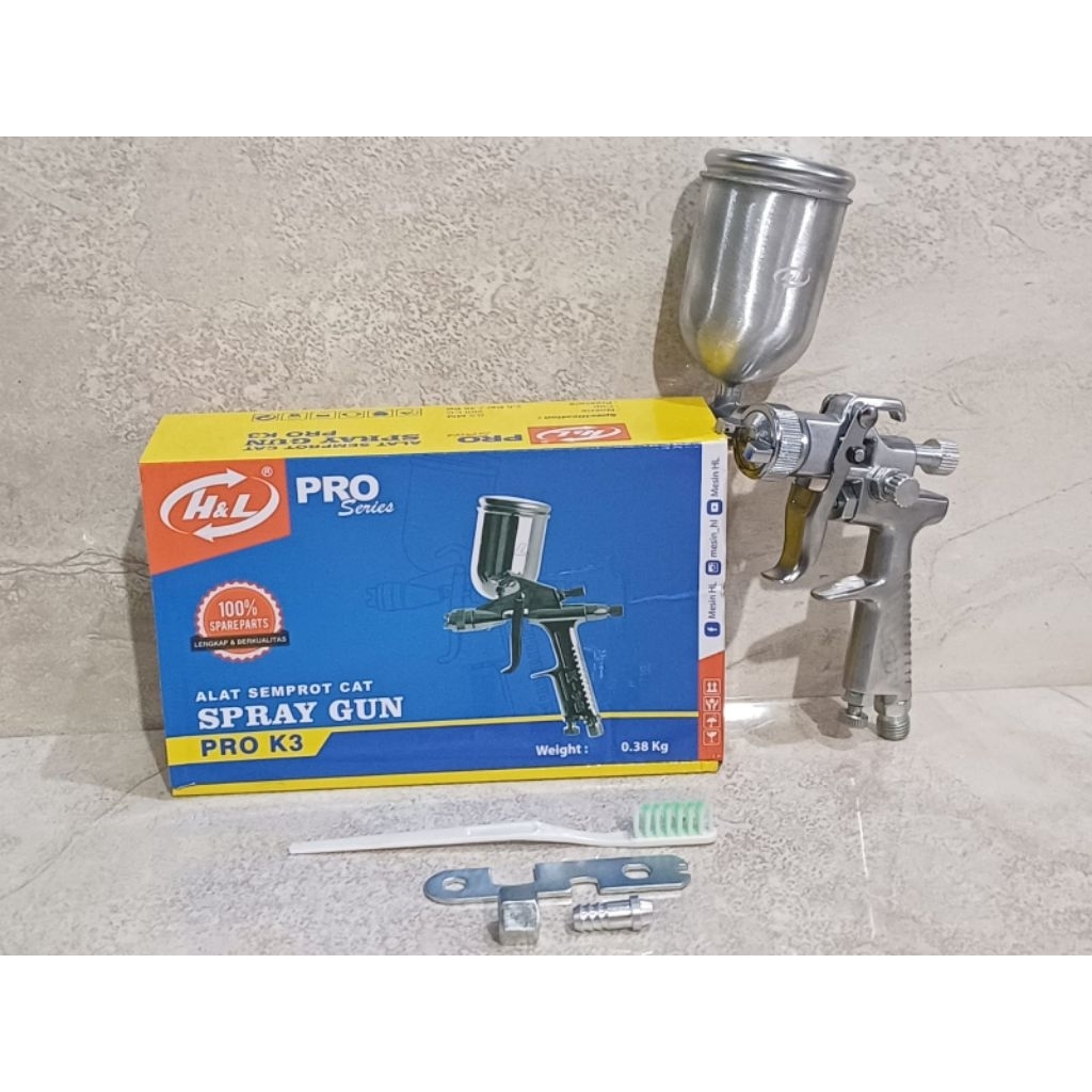 Spraygun H&L K3 Pro / Alat Semprot Cat Spraygun Pro seris K3 H&L