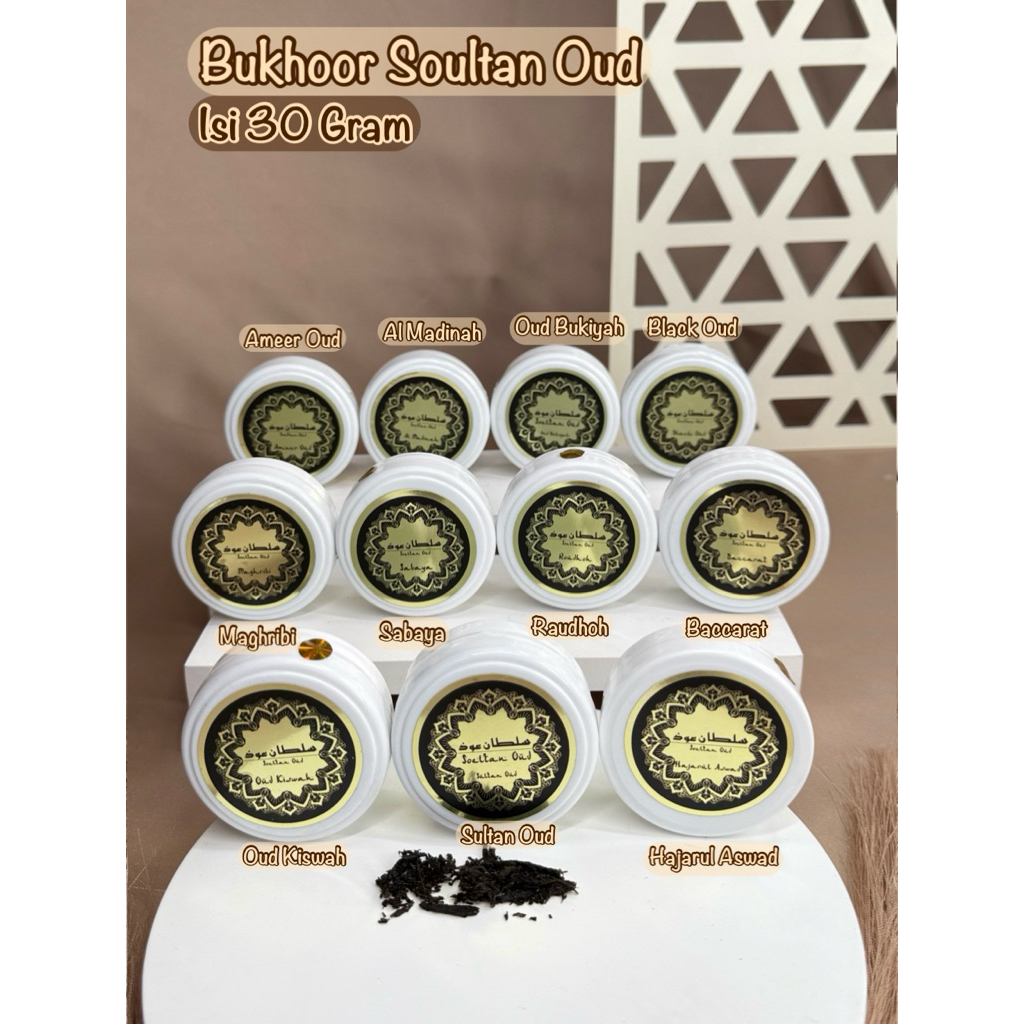 Saubai.id - Bukhoor Soultan Oud 30 Gram | Bukhur Al Mahr | Dupa Al Mahr | Dupa Arab | Mabkharah Set 