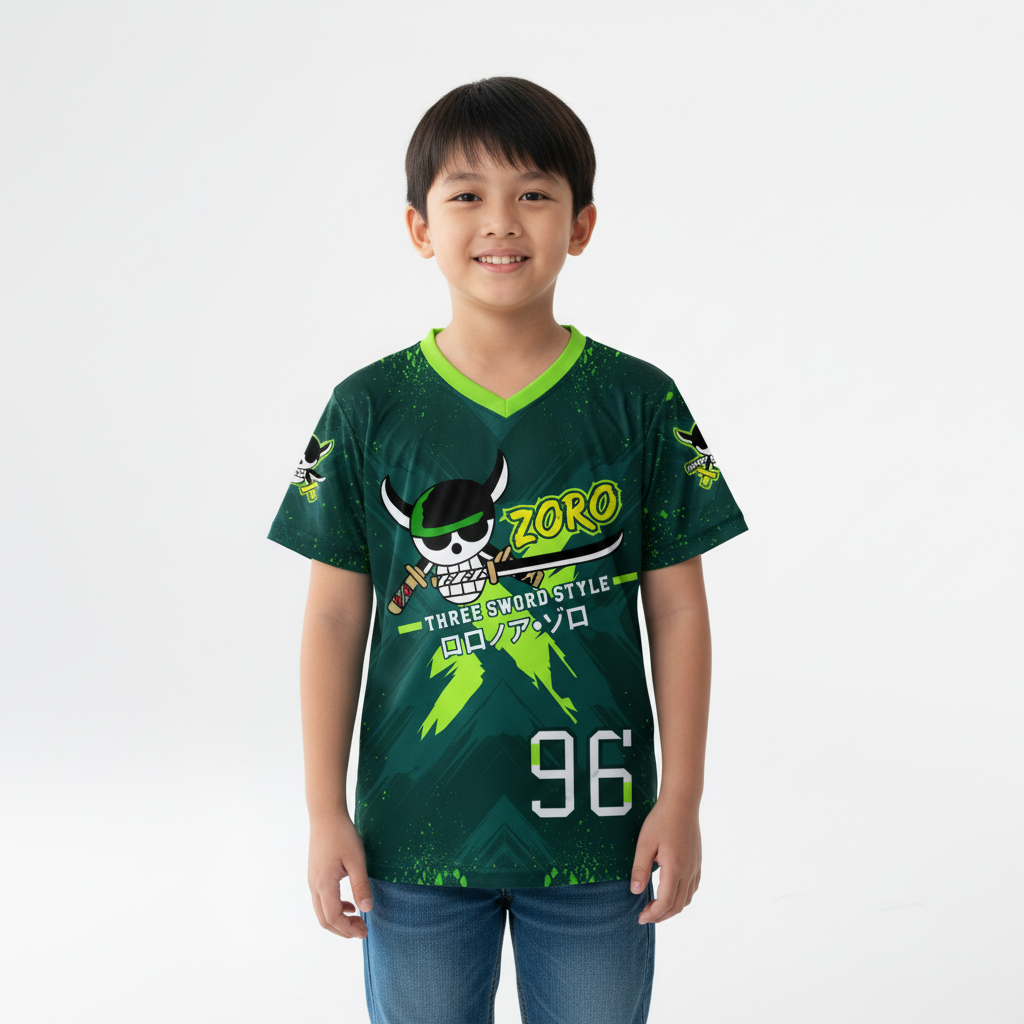 BAJU JERSEY ANAK LAKI LAKI DAN PEREMPUAN STRAW HAT PIRATES ANIME ONE PIECE / BAJU OLAHRAGA UNISEX KE