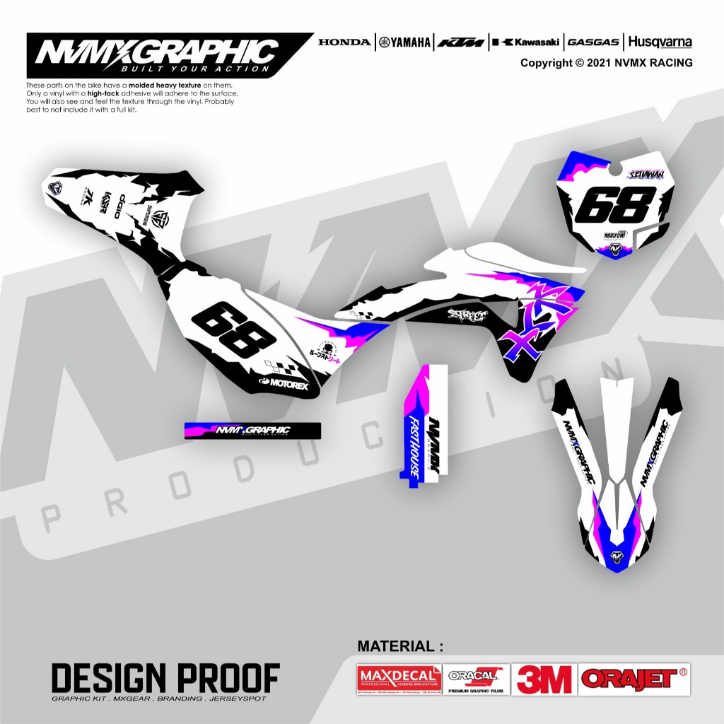 Decal Full Body KLX Gordon – Sticker Motor Trail Supermoto