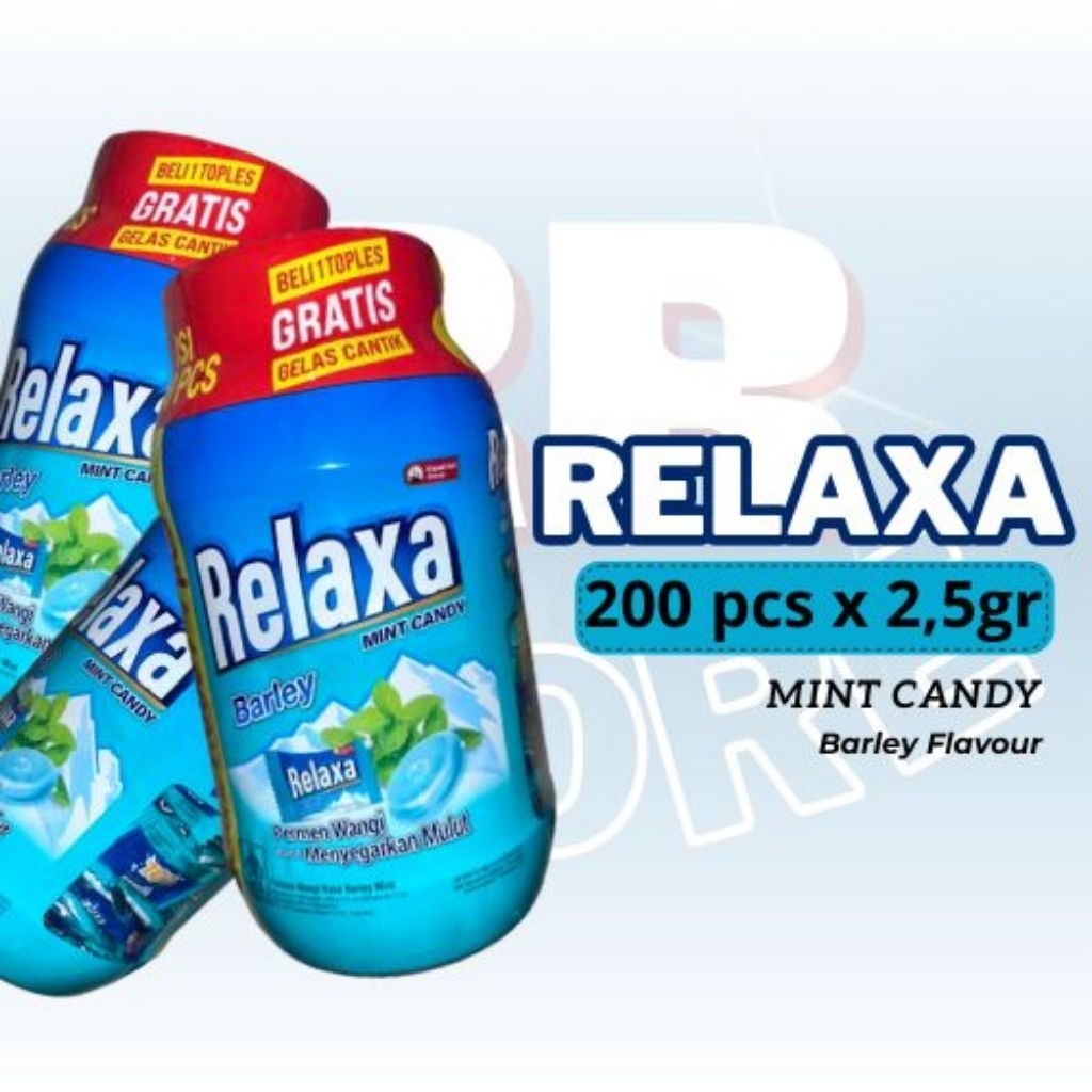 Permen Relaxa Toples Free Gelas ( 200 pcs )