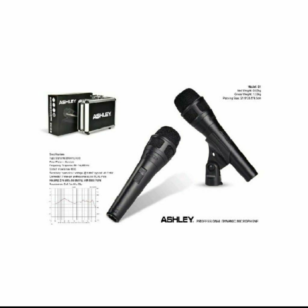 Mic professional dynamic Ashley microphone original