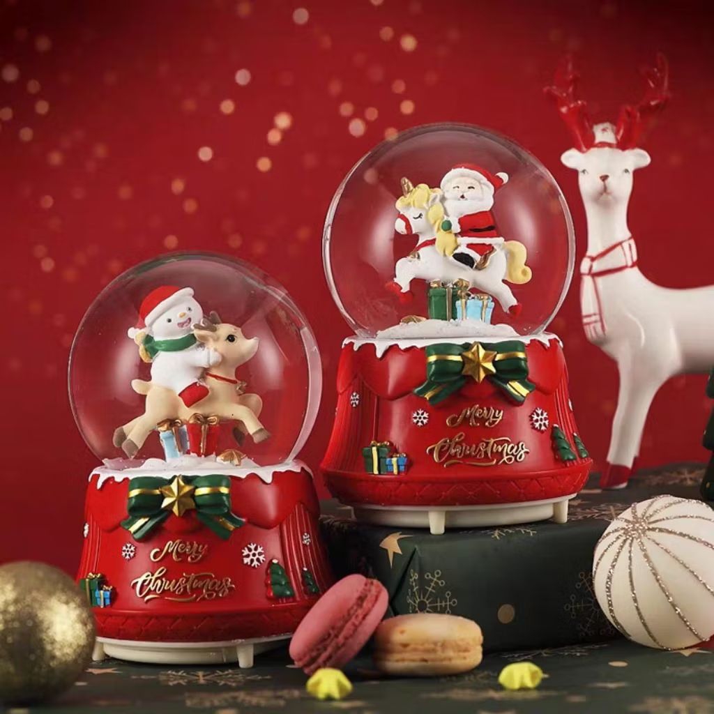 Kotak Musik / Snowball Natal / Bola Salju / Bola Kaca / Bola Kristal / Bola Crystal Merry Christmas 