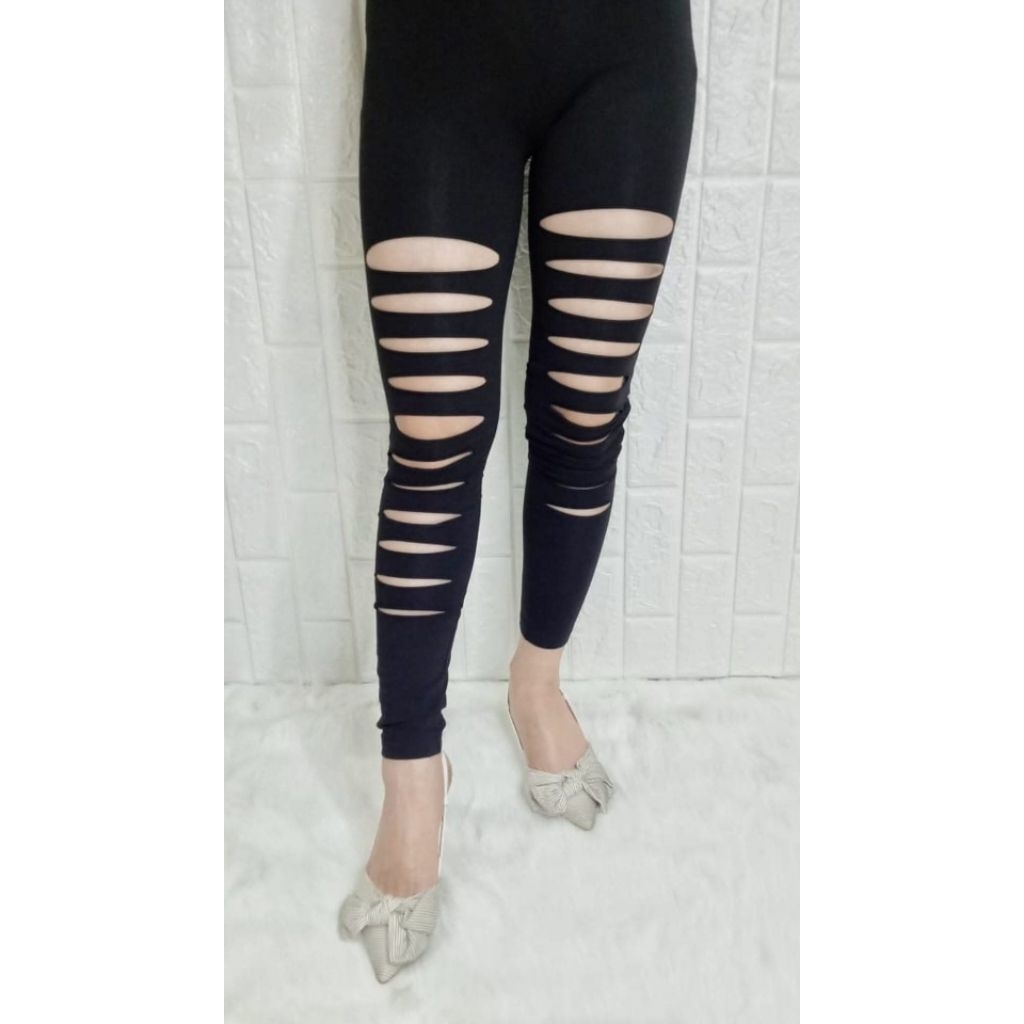 Legging ripped bahan kaos cocokelen