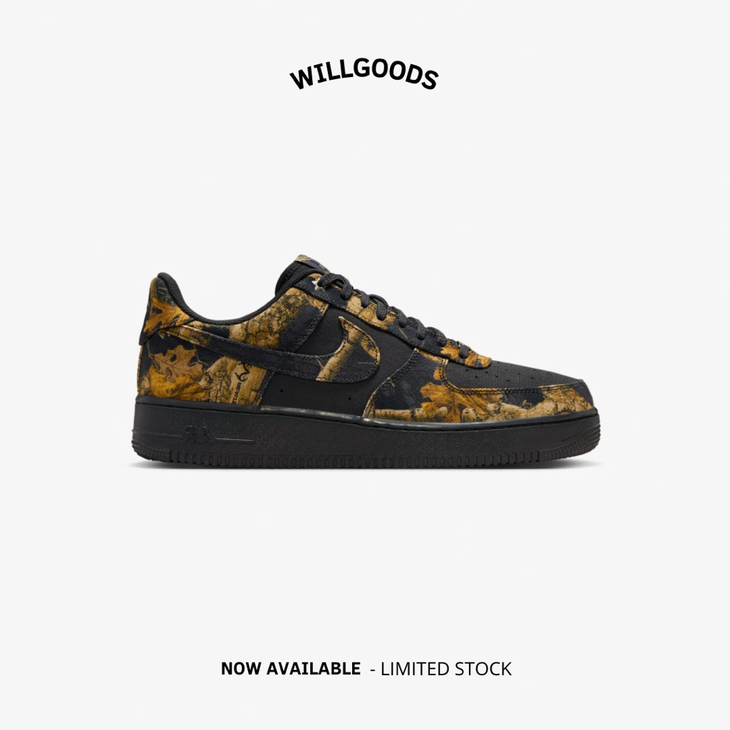 Nike Air Force 1 Low Realtree Black Camo Original Resmi