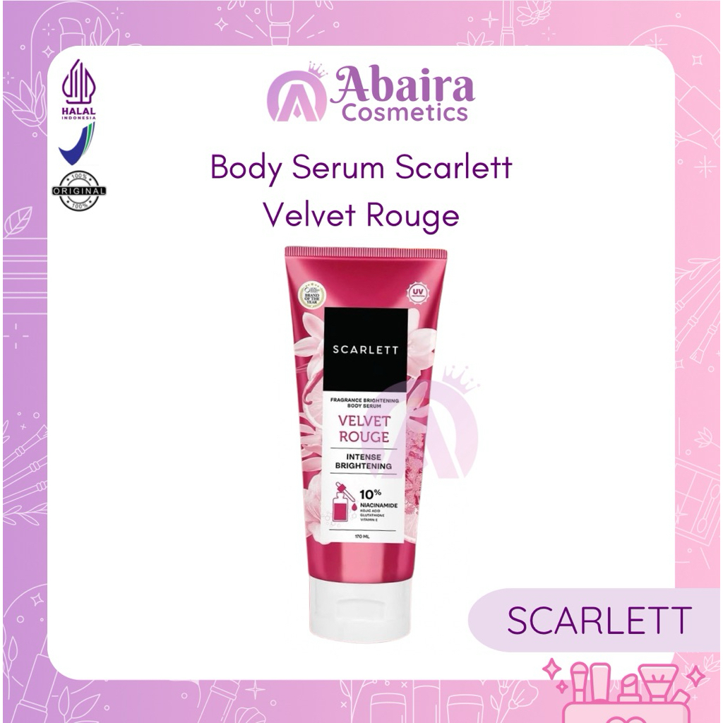 SCARLETT - Body Serum Velvet Rouge 10% NIACINAMIDE Fragrance Brightening Body Serum 170ml - Velvet R