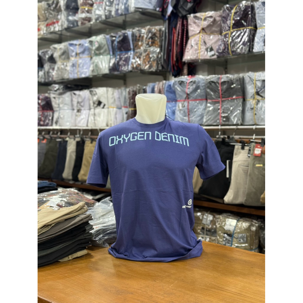 KAOS OBLONG OXYGEN DENIM ORIGINAL / PAKAIAN PRIA DEWASA