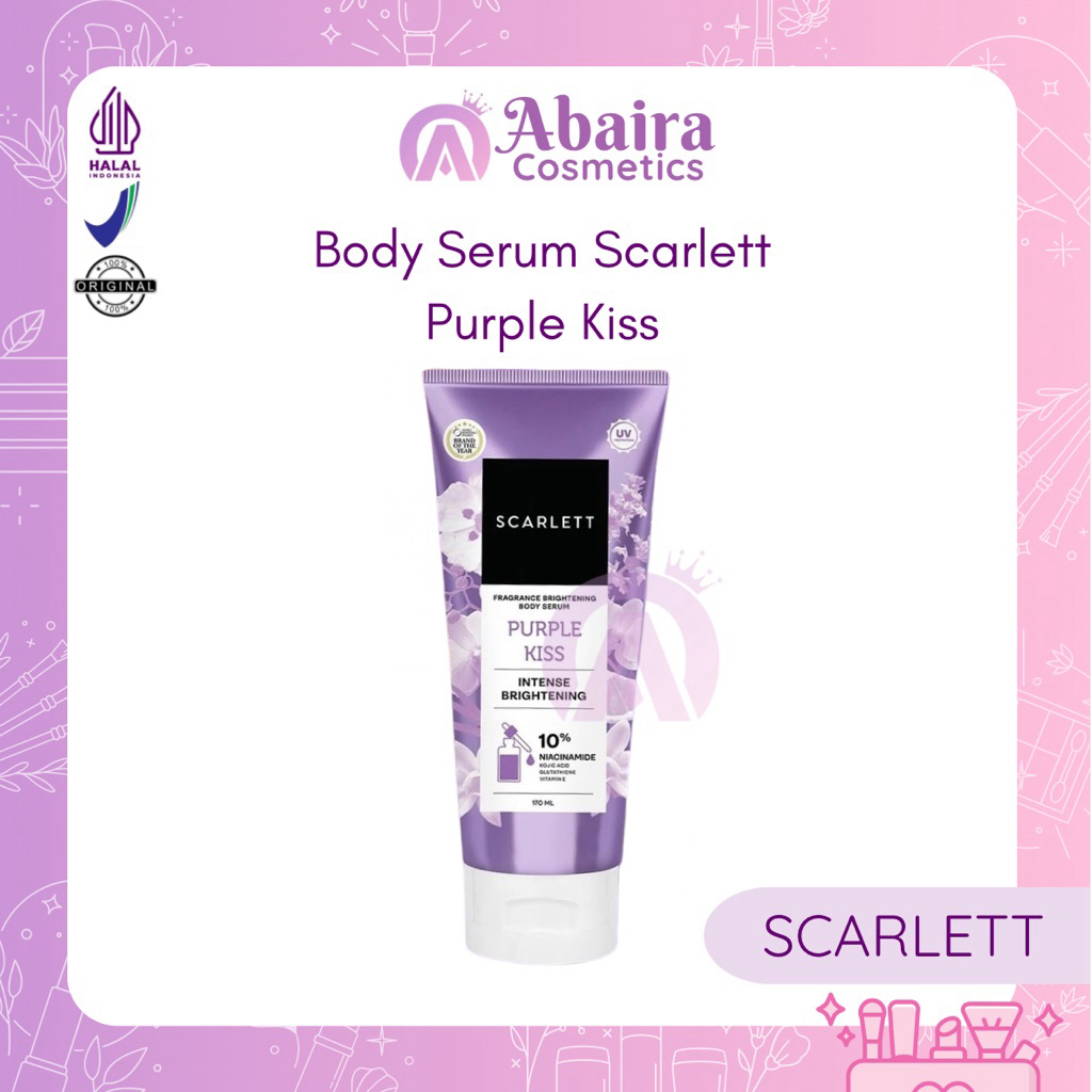 SCARLETT - Body Serum Purple Kiss 10% NIACINAMIDE Fragrance Brightening Body Serum 170ml - Purple Ki
