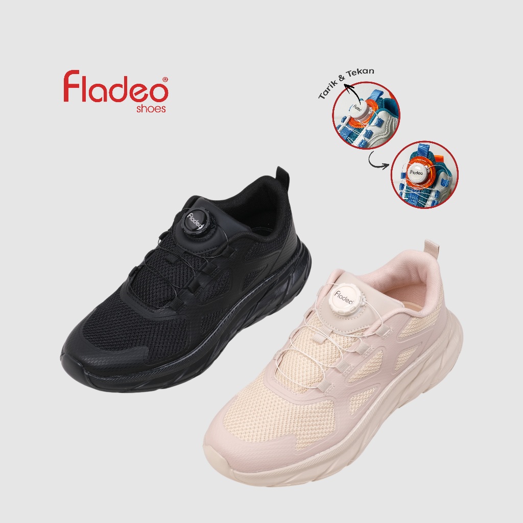 Fladeo J25/MSS257-1ON/Sepatu Sneakers Tali Pria [ Sneakers Shoes ]