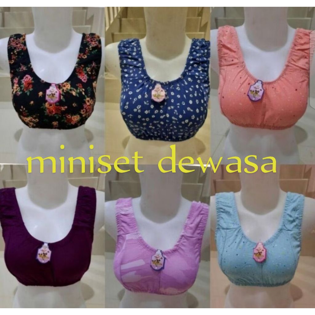 promo 6 PCS miniset jumbo wanita dewasa XXXL LD 120-130,miniset perempuan ibu menyusui bumil