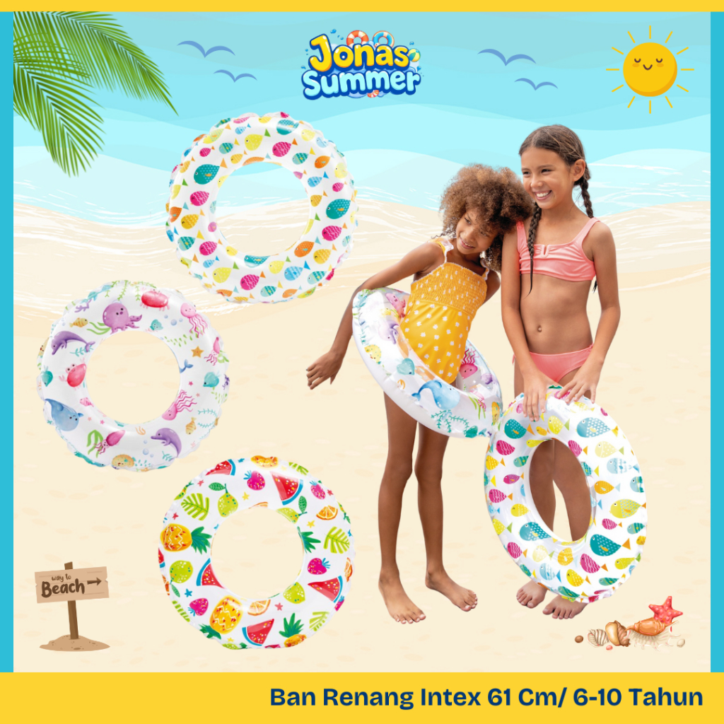 Ban Renang Anak Intex 61 Cm Usia 6–10 Tahun Pelampung Kolam & Pantai