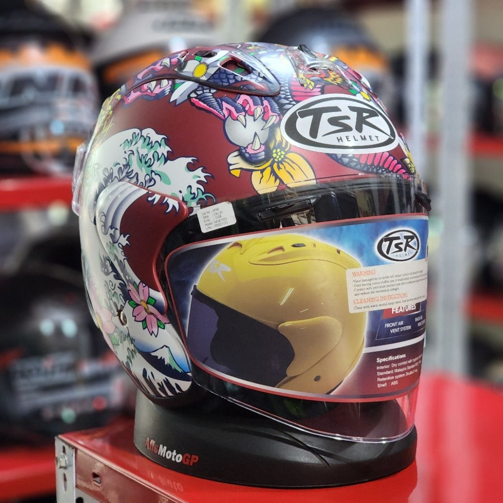 Helm TSR ram 4 oriental red bukan scott ram 5 vz ram Vzram