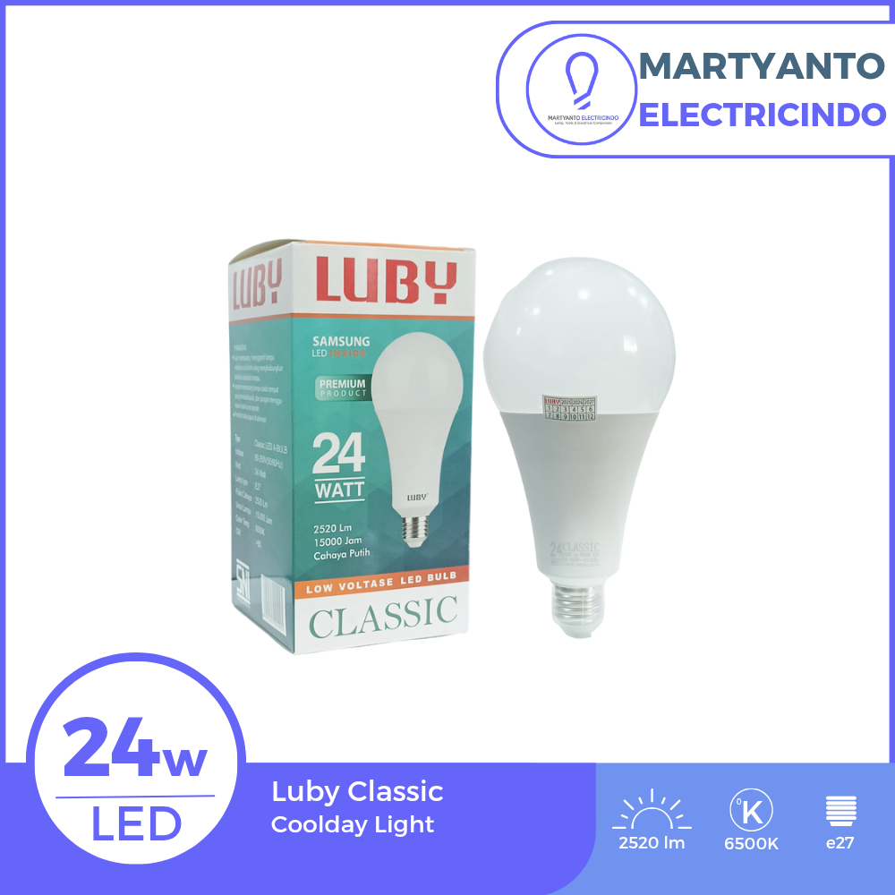 Lampu LED Luby Classic 24 Watt Warna Putih