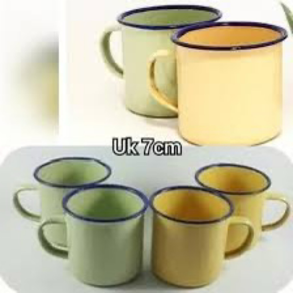 mug enamel polos mug seng enamel mug jadul 7cm