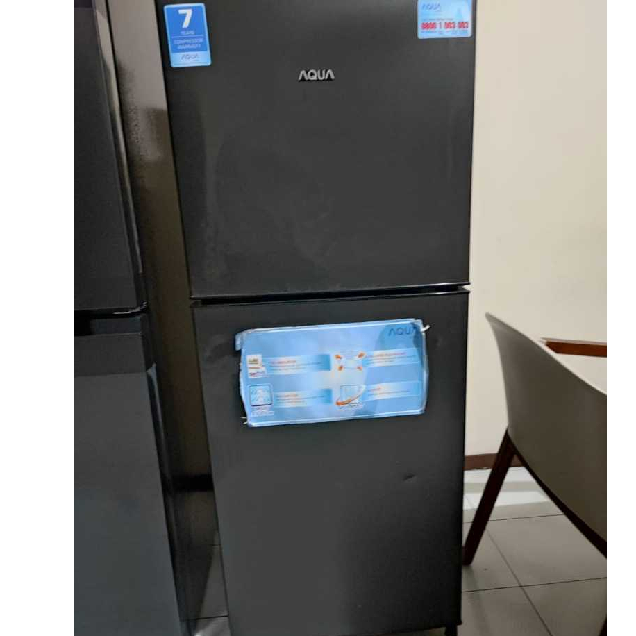 Kulkas AQUA AQR-D275R/ AQR-D275 Inverter 2 Pintu - Hitam Second Bekas