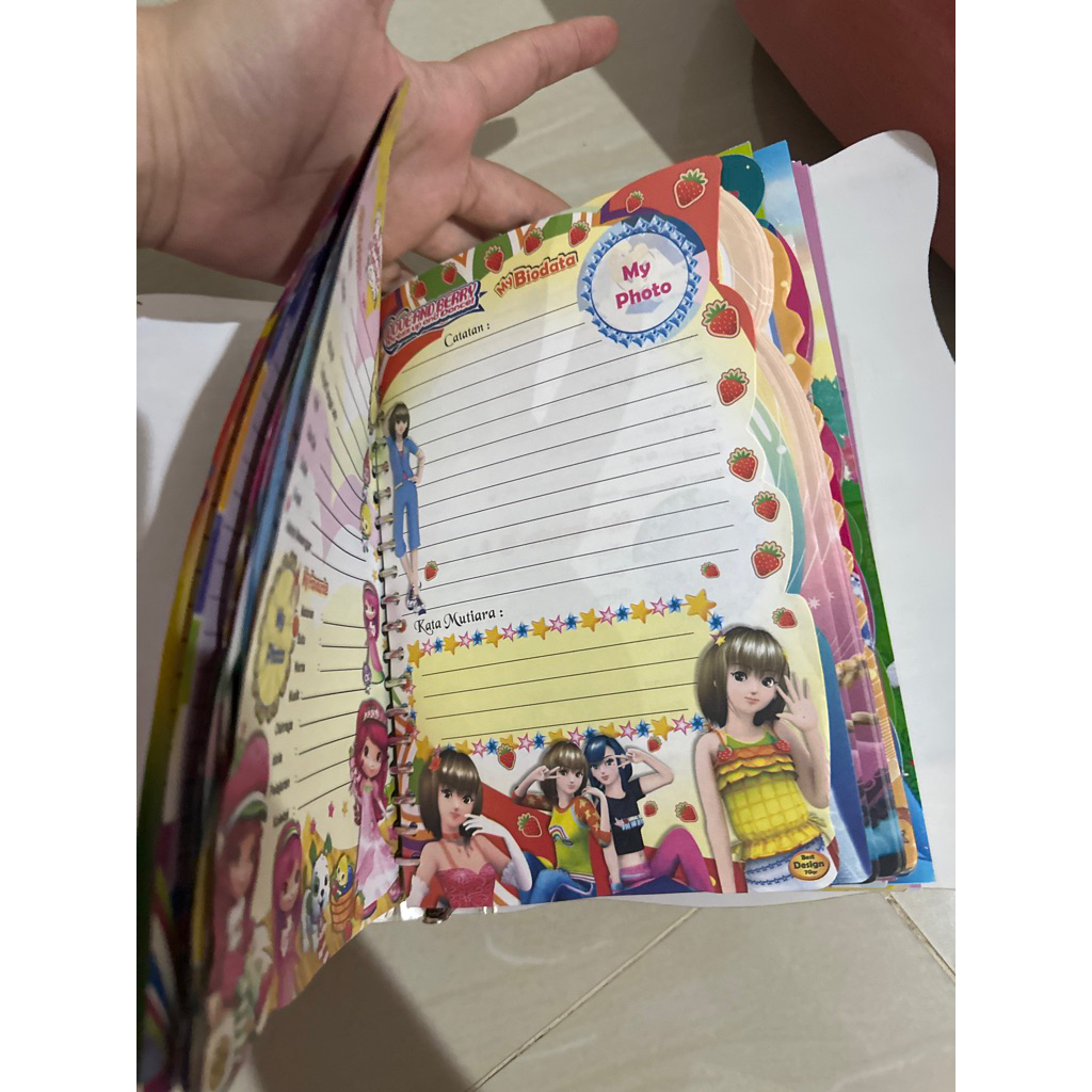 Kertas binder A5 zodiak, kartun, barbie,dll (Minim beli 10 lembar, bebas mix dengan variasi binder l