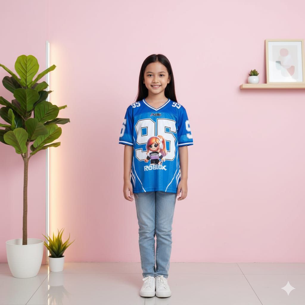 Jersey Anak Perempuan/Bahan Dry-fit Polyester/kaos anak