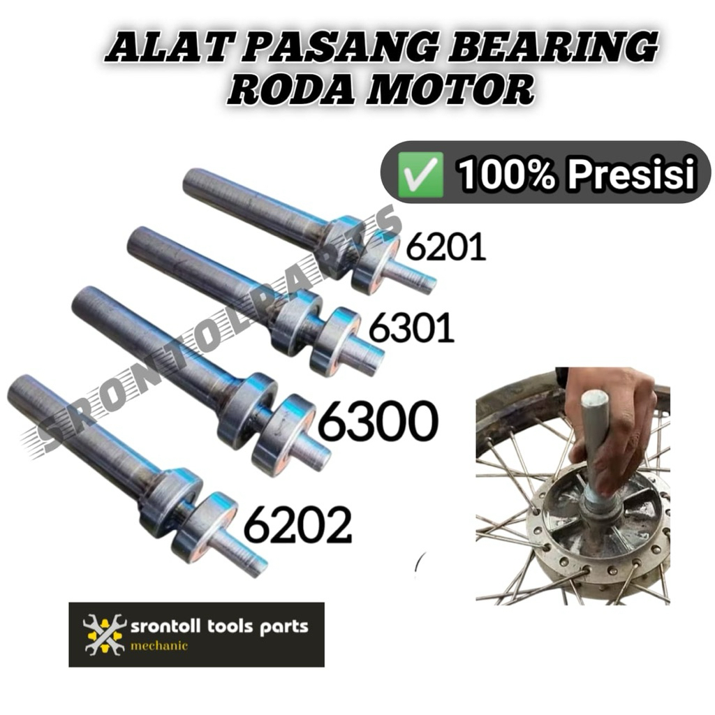 Treker bearing roda motor alat pasang bearing laher roda motor 6300 6301 6200 6201