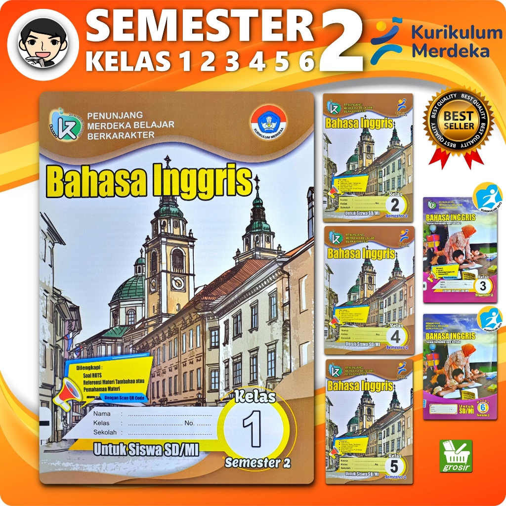 BUKU LKS BAHASA INGGRIS SD KELAS 1 2 3 4 5 6 SEMESTER 2 KURIKULUM MERDEKA | MAULANA