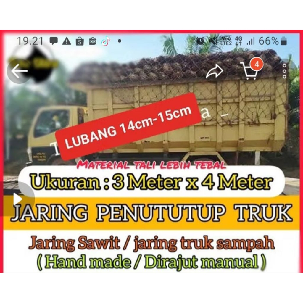 jaring Truk sampah,jaring truk sawit,jaring penutup mobil ukuran 3 meter x 4 meter,4 meter x 6 meter