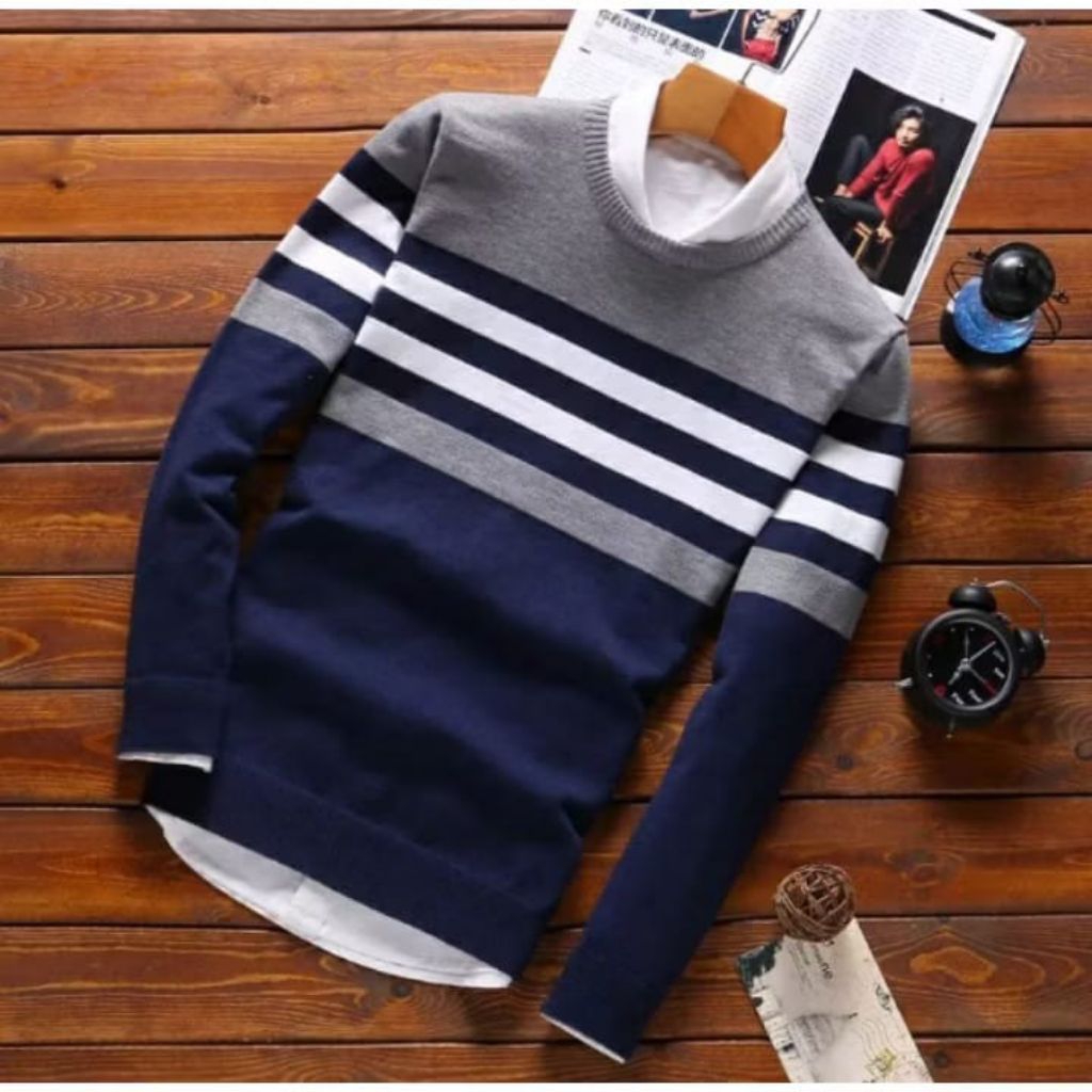 SWEATER RAJUT PRIA CROSSLINE PREMIUM/SWEATER PRIA/BAJU HANGAT PRIA