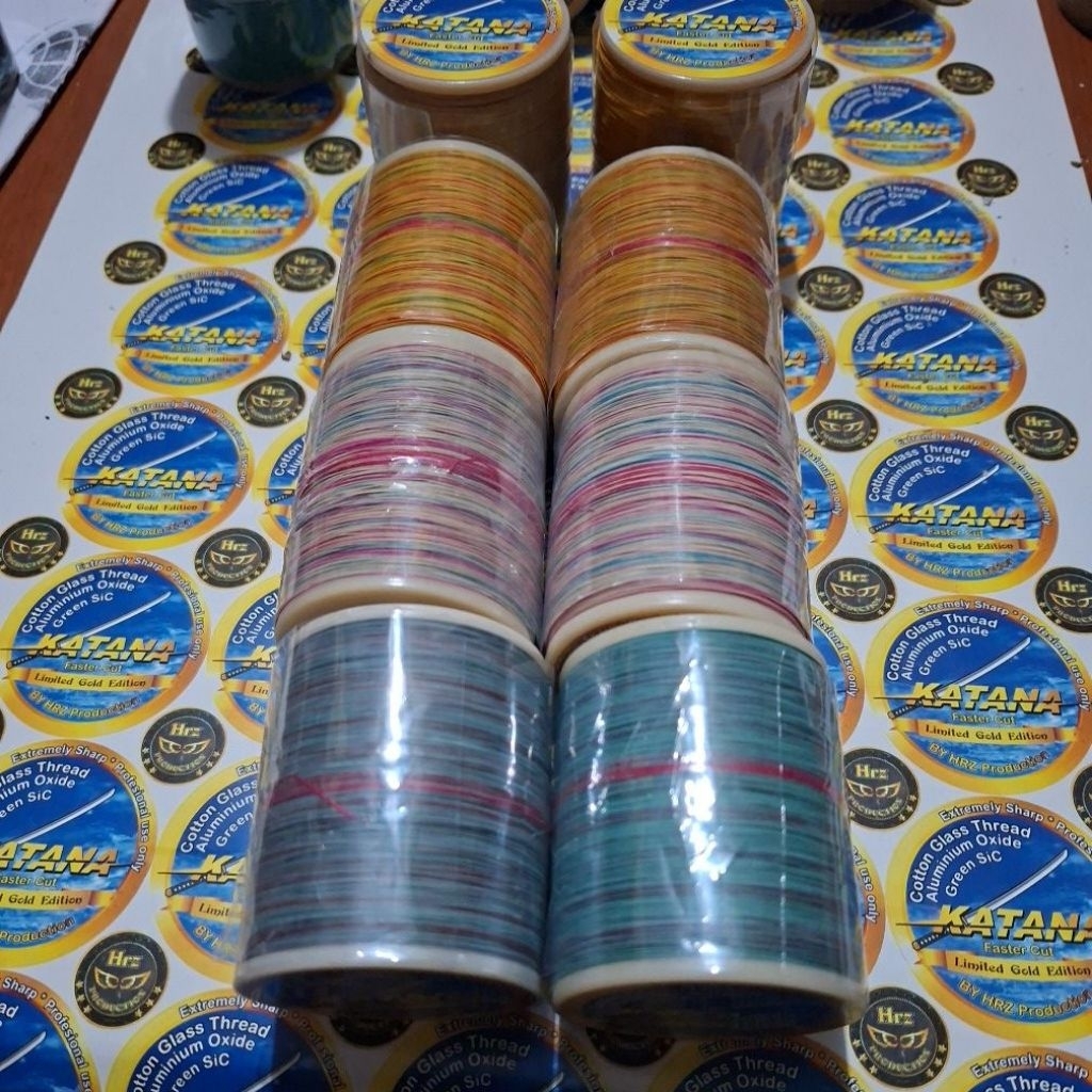 GELASAN katun KATANA MAMBO super quality silicone crystal size 60/4'core.2000'yard