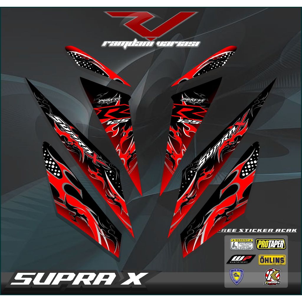STRIPING STIKER SUPRA X 125/STIKER VARIASI SUPRA X LAMA/STRIPING SUPRA 125 LAMA
