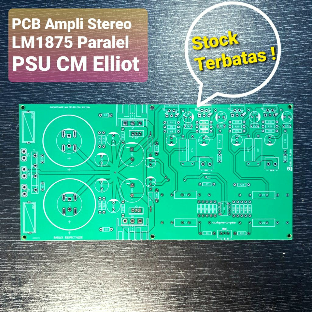PCB Ampli LM1875 Paralel Dengan PSU Capacitance Multiplier