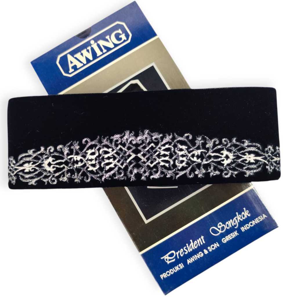 AWING Peci Motif Zavier Perak Original Songkok AWING Original