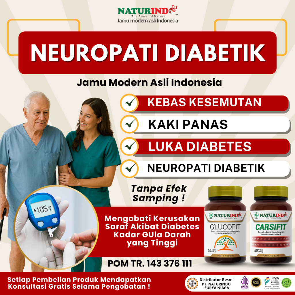 Obat Neuropati Diabetik Kerusakan Gangguan Syaraf Diabetes Perifer Sensiris Otonom Motorik