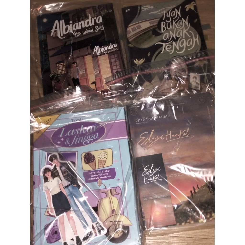 PRELOVED NOVEL Elegi Haikal, SHEA, Laskar Jingga, Trouble Maker Boy, Buku Exo