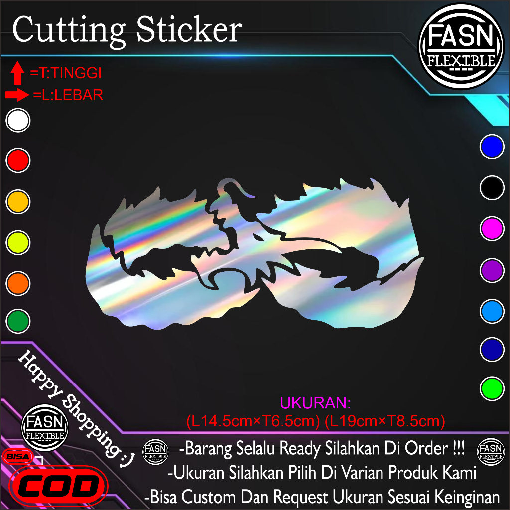 Sticker "UNLIMITED NAGA" Cutting Sticker Body Motor / Mobil Dan Lain Lain