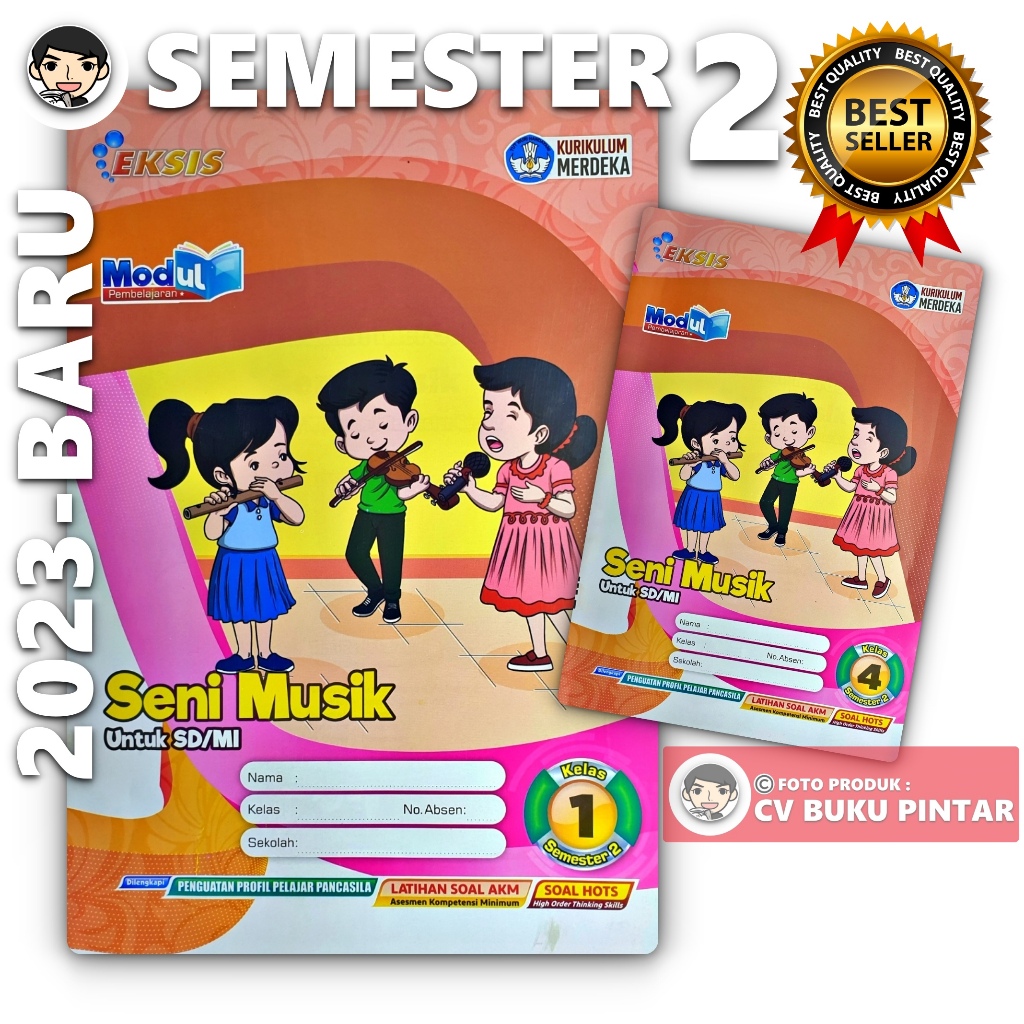 BUKU LKS SENI MUSIK SD KELAS 1 4 SEMESTER 2 KURIKULUM MERDEKA | EKSIS