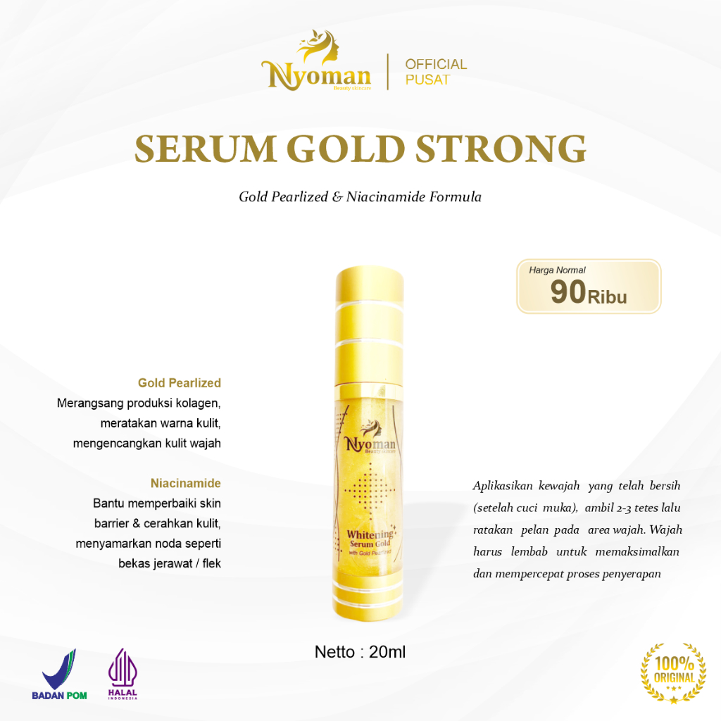 SERUM WHITENING GOLD STRONG || NYOMAN SKINCARE