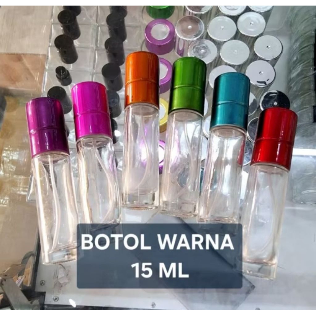 botol parfum kosong warna warni 15ml