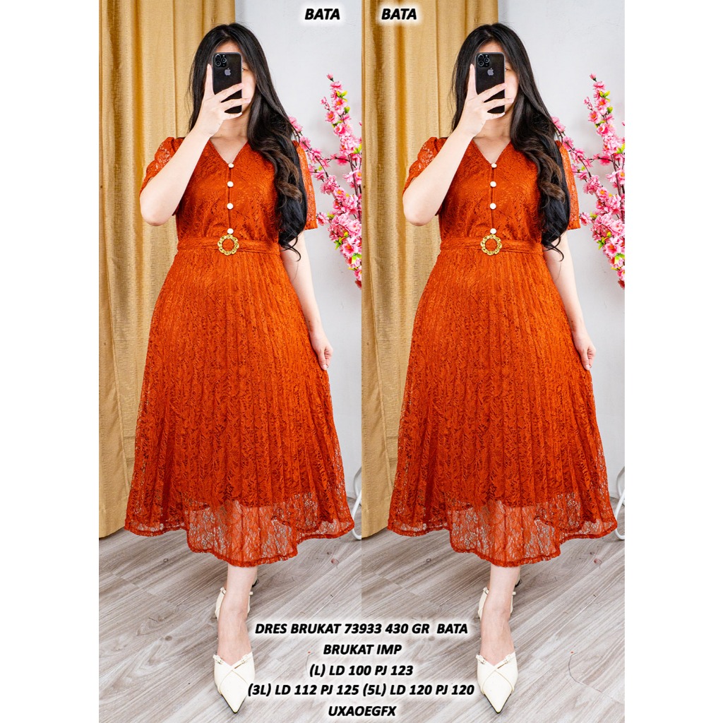 Dress Natal New Arrival Stylish Model Korea Mewah Cewek Modis Terbaru Keren Cocok Untuk Pesta Natal