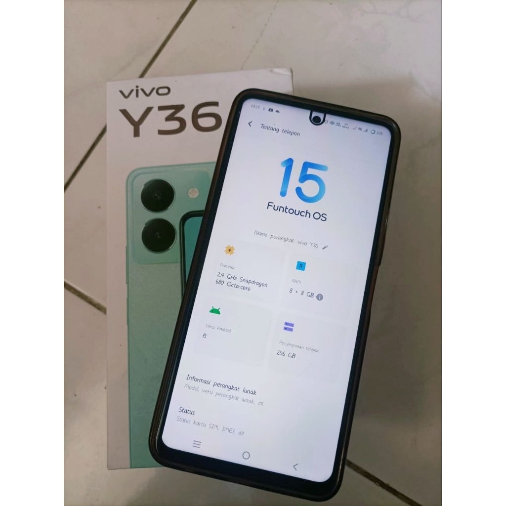 VIVO Y36 RAM 8+8/256