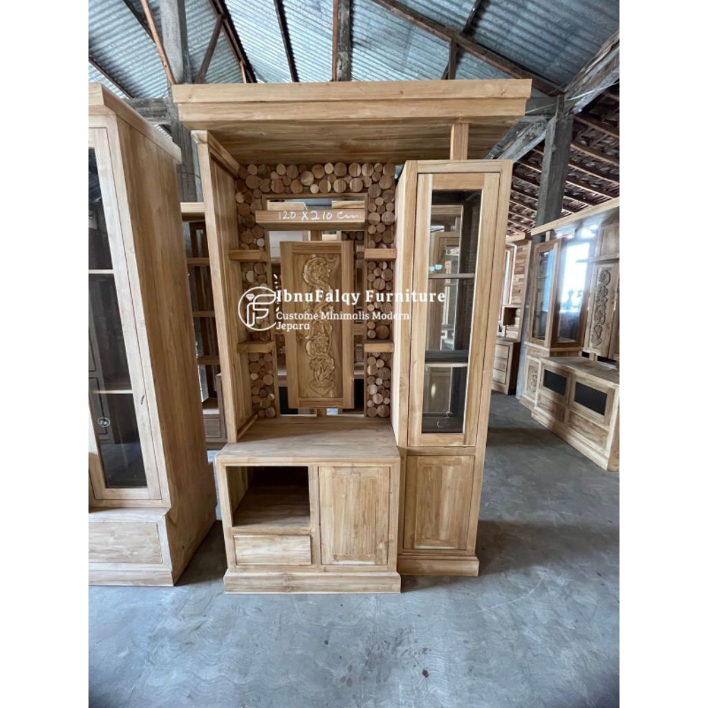 Penyekat Ruangan Minimalis Kayu Jati, Penyekat Ruangan Jati, New Produk Penyekat Ruangan 120x210, Pe