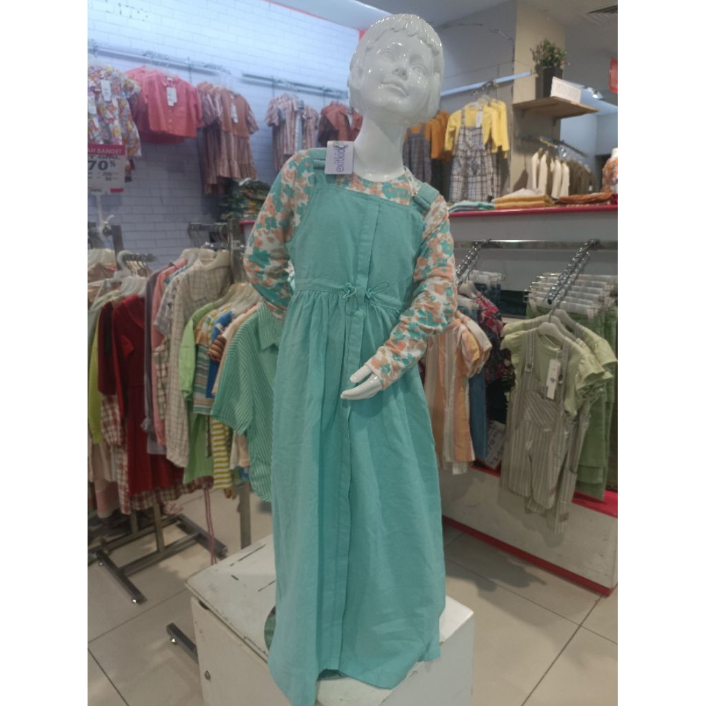 Dress/Overall Pakaian muslim untuk anak perempuan By Exit Girls tersedia ukuran dari 4-14 Tahun moti