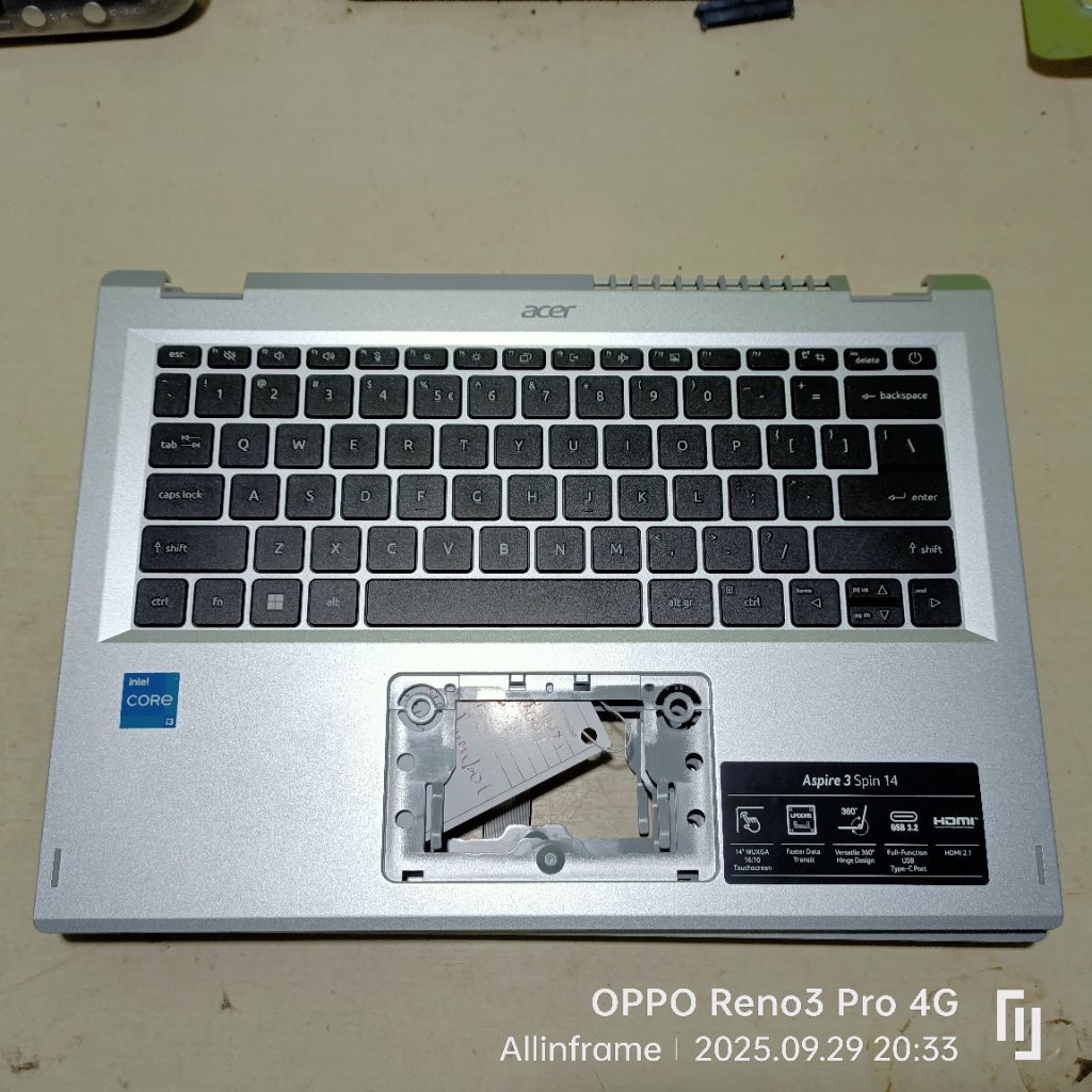 Frame + Keyboard laptop acer Aspire 3 Spin 14 A3SP14-31T