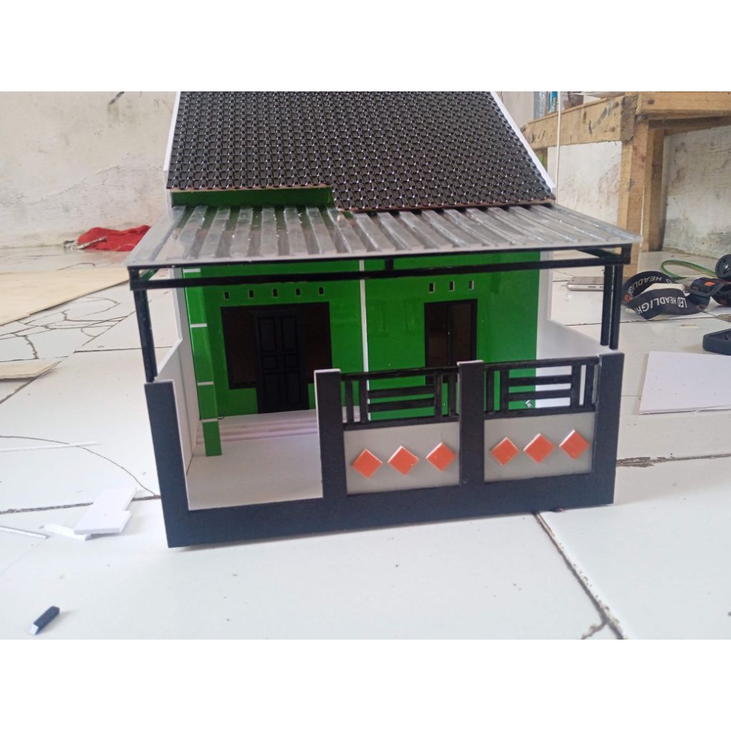 miniatur rumah minimalis diaroma