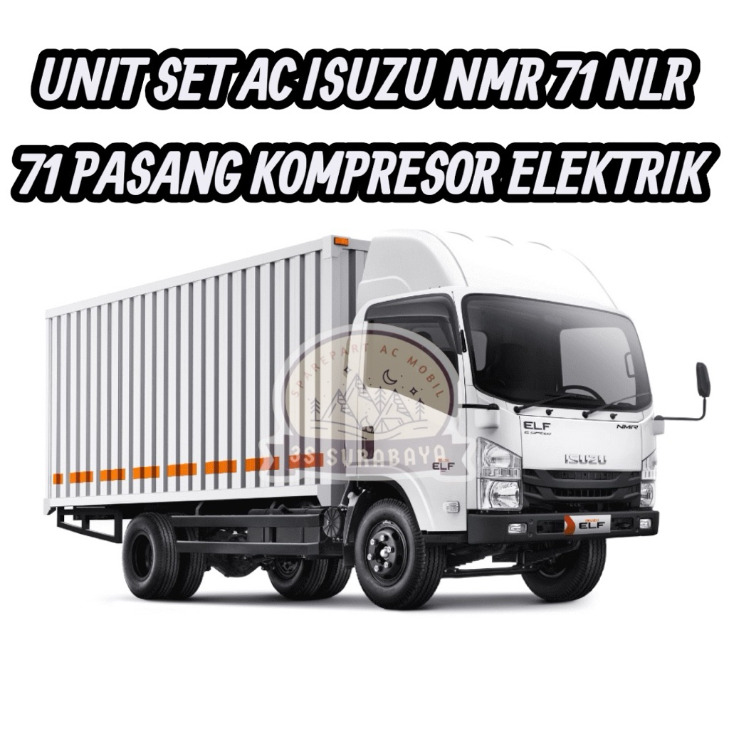 Unit Set Ac Nmr 71 Nlr 71 Pasang kompresor Elektrik Ac truck NMR71 NLR71  lengkap tinggal pasang (Ba