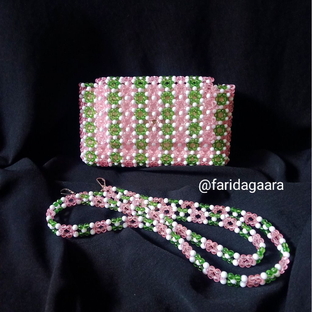 Tas manik- manik mewah kreasi manik Pre Order