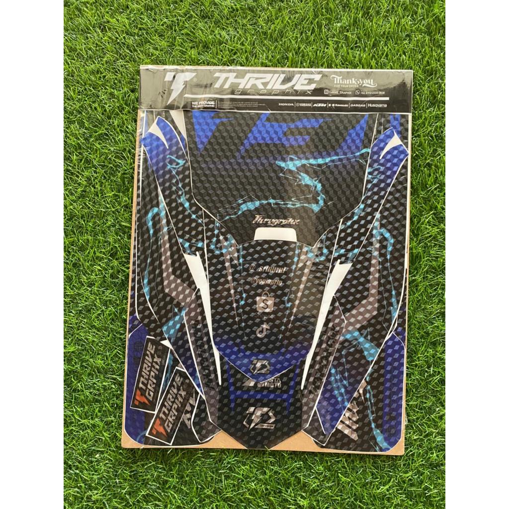 DECAL STIKER HONDA CRF 150 L BIRU HITAM LAMINASI DOFF PRIZM TRAIL/SUPERMOTO CUSTOM DESIGN