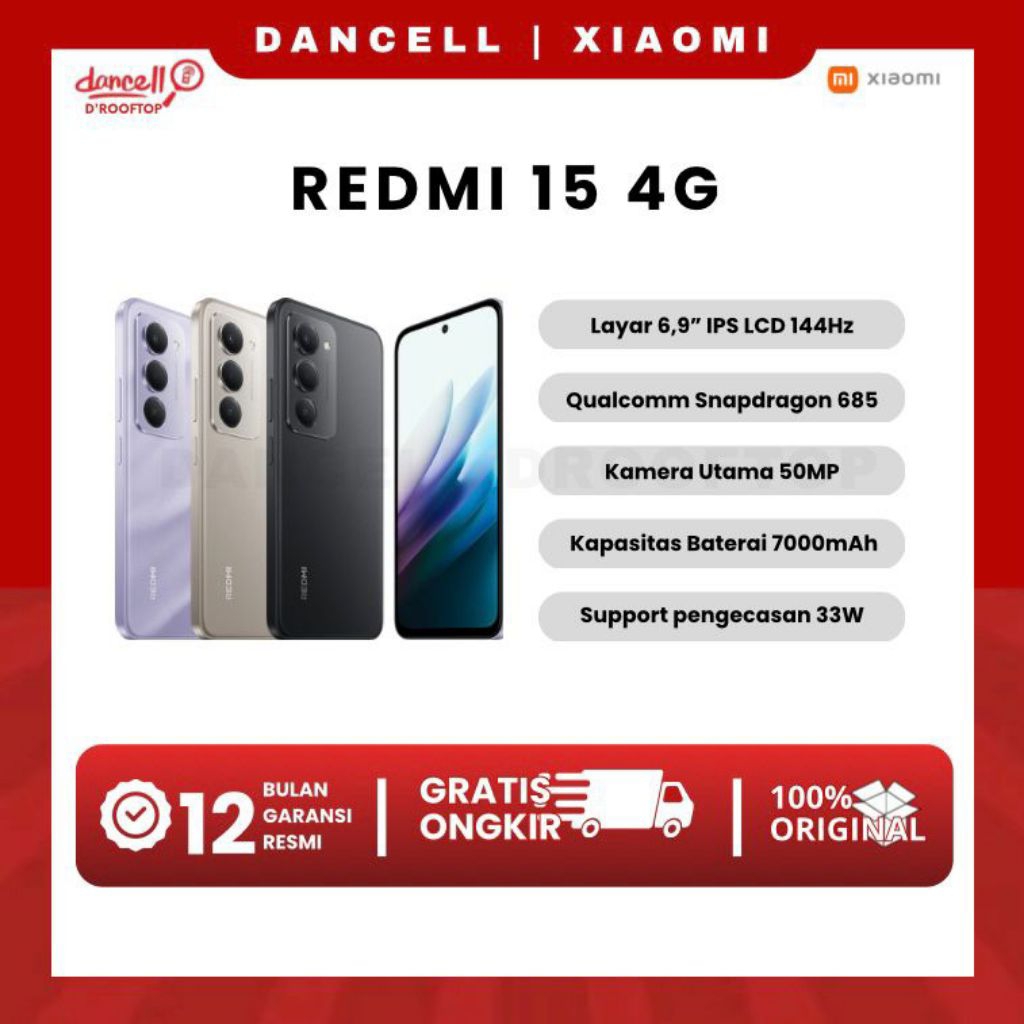 REDMI 15 4G Ram 8/128GB | Ram 8/256GB