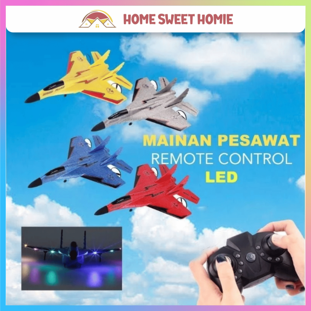 Mainan Pesawat Terbang Dengan Remote Control Bahan Foam Berkualitas Fighter Pesawat Kendali Jarak Ja