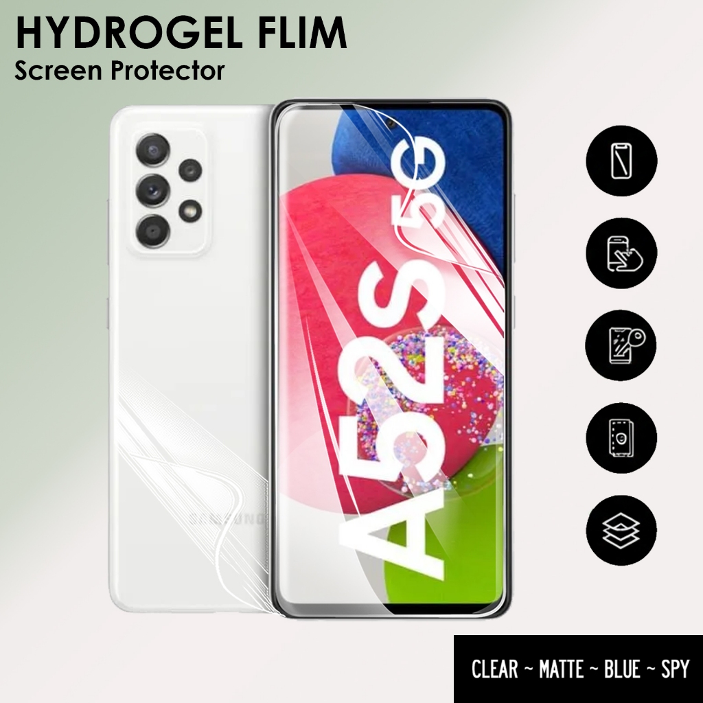 Anti Gores Hydrogel Samsung A52 / A52 5G / A52S - Anti Gores Hydrogel Clear Matte Blue Spy